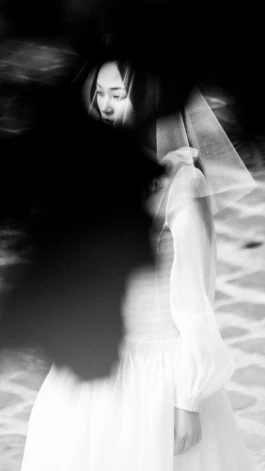 Detail of the Bride from the CHANEL FW24 Haute Couture Show at the Quai de Seine Paris — Photo Mathieu Bonnin 