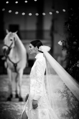 Wedding dress from the Chanel Haute Couture 2021 Show — photo Mathieu Bonnin 